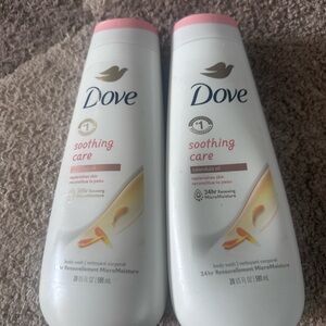 2 Dove Soothing Care Body Wash With Calendula Infused Oils, 20 Oz